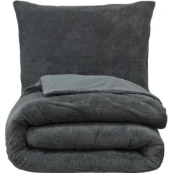Kwantum Dekbedovertrek Teddy Antraciet 140x220 Cm